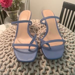 J Crew Violeta kitten-heel sandals hydrangea.